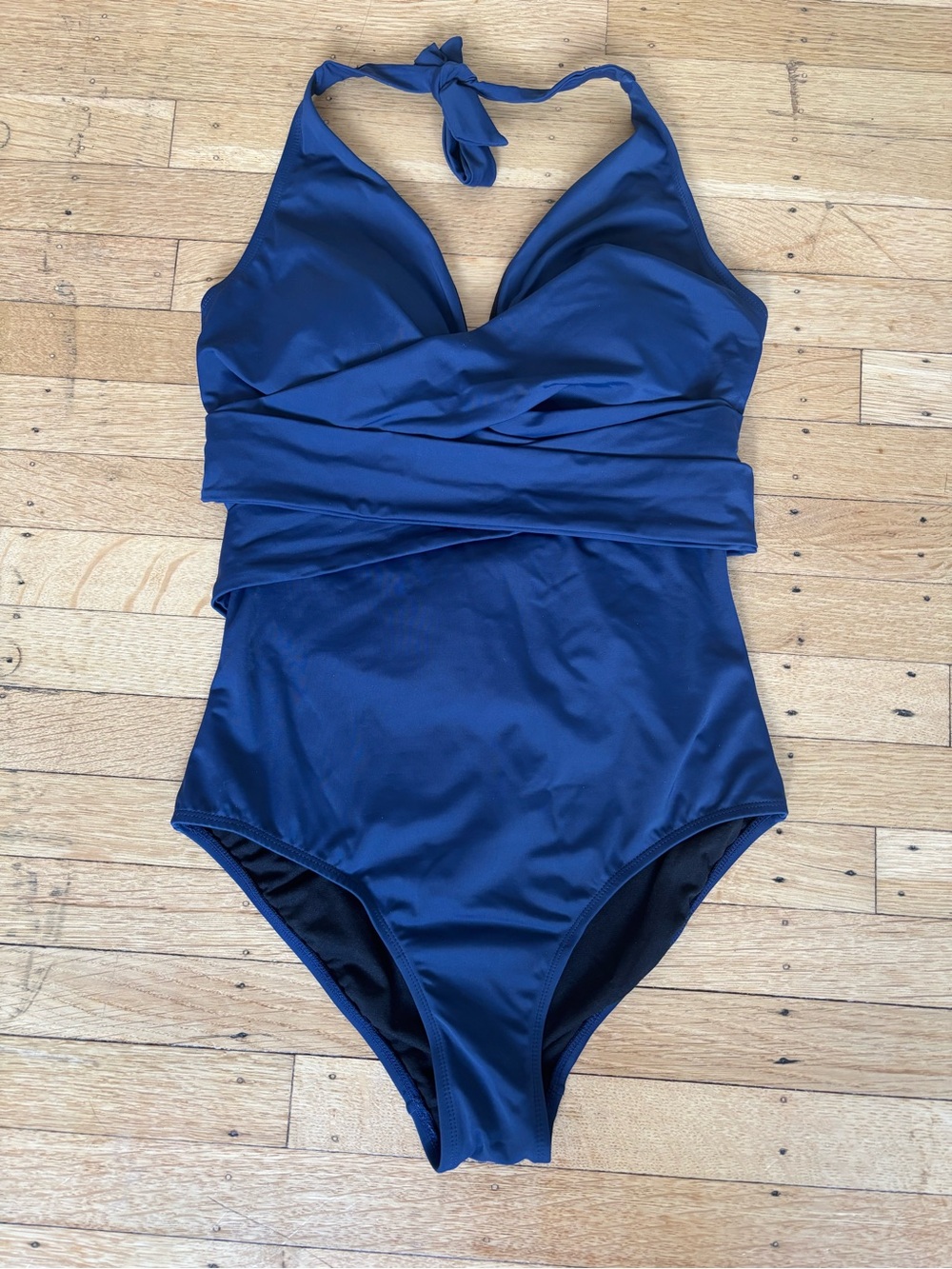 Swimsuit For All Classic Halter One-Piece Swimsuit in Deep Navy Size 10